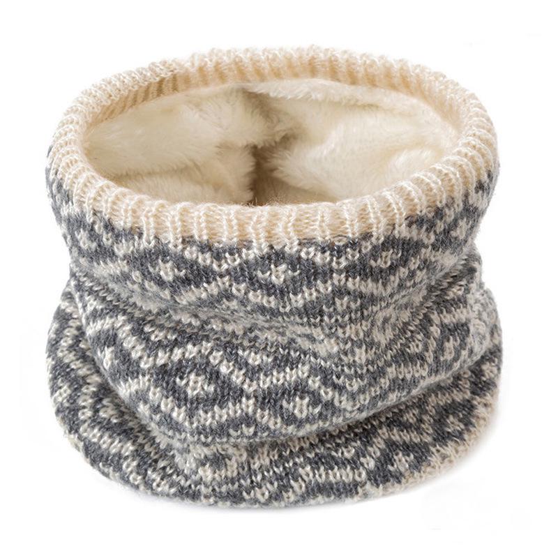 Thick Knit Fleece-Lined Snood: Winter Neck Warmer for Outdoor Cycling