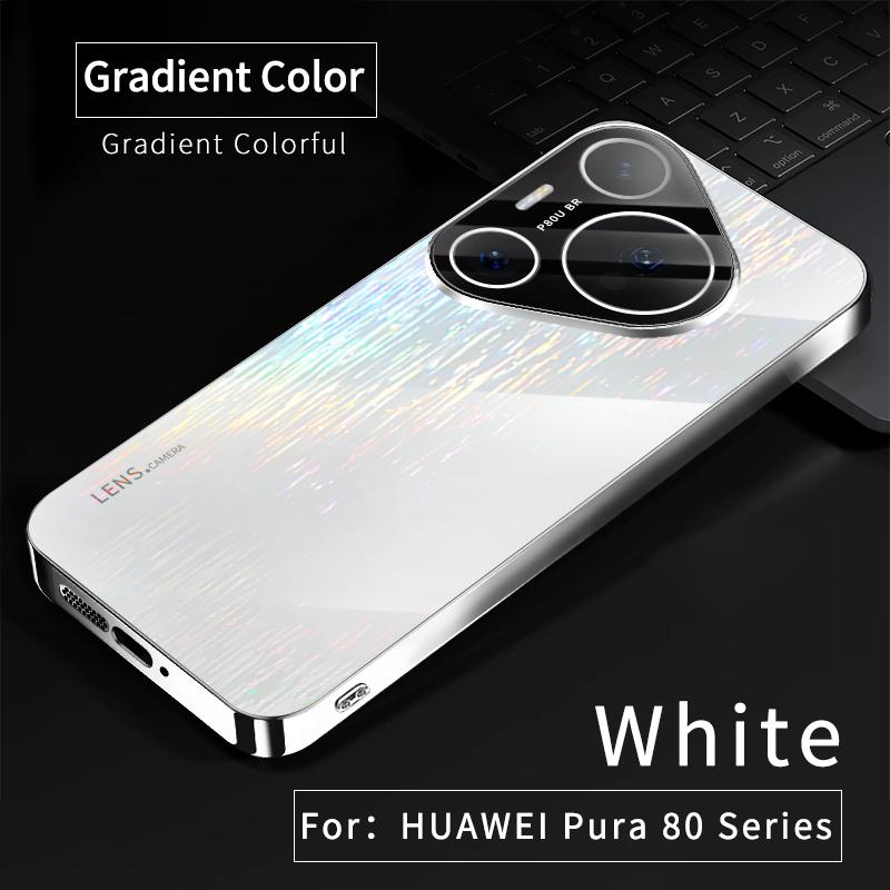 For Huawei P80 Ultra Case Fashion Gradient Colorful Slim Protective Back Cover Case For Huawei P80 P70 P60 P50 Pro Phone Shell