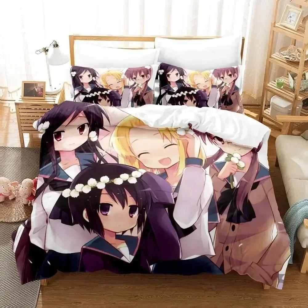 Anime A Channel Bedding Set Printed Bed Set With Pillowcase Duvet Cover Soft Queen King Size Bedclothes Home Adult Kid Bedroom