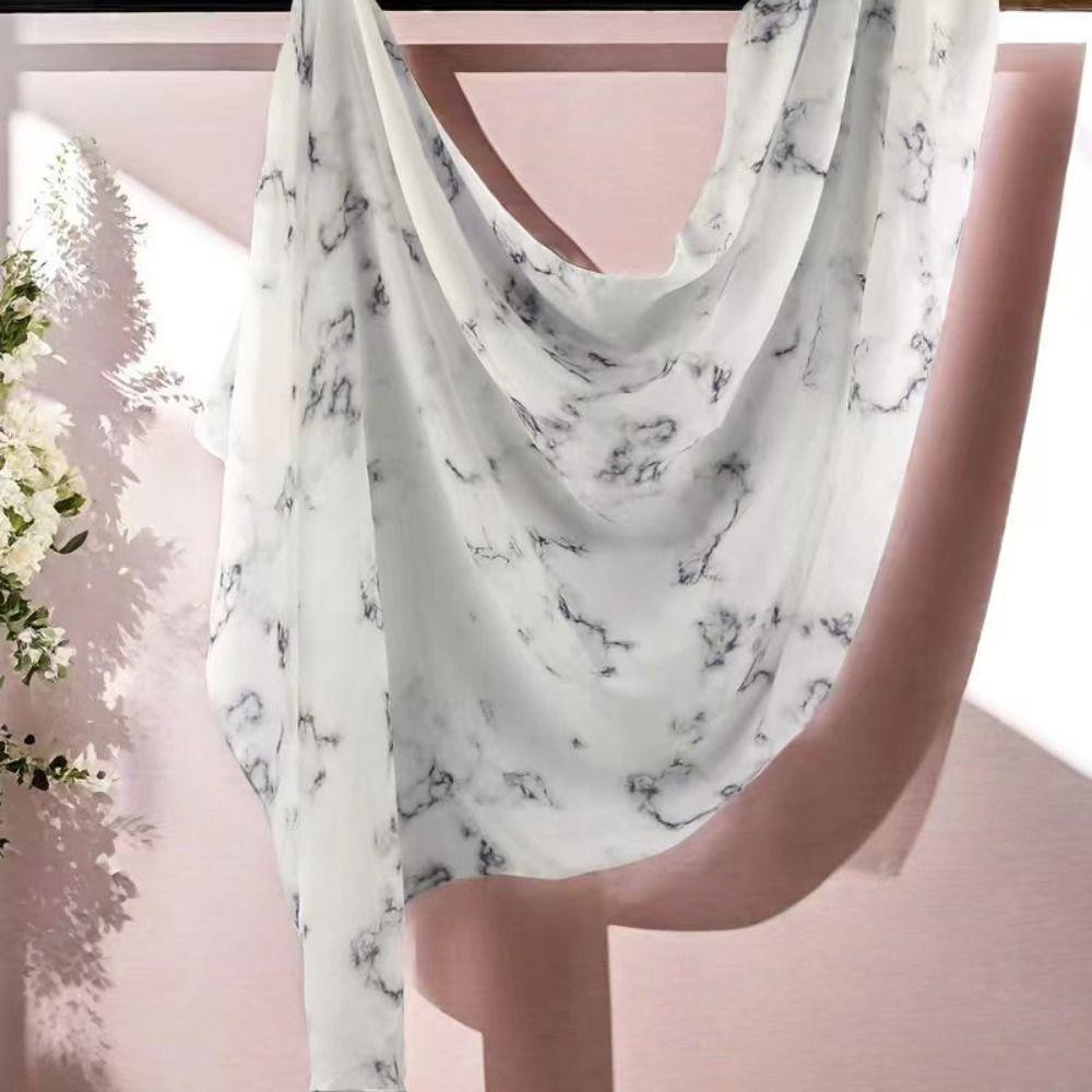 Watercolour Floral Printed Shawl Scarves Cotton Rayon Women Turbans Casual Hijab Scarf