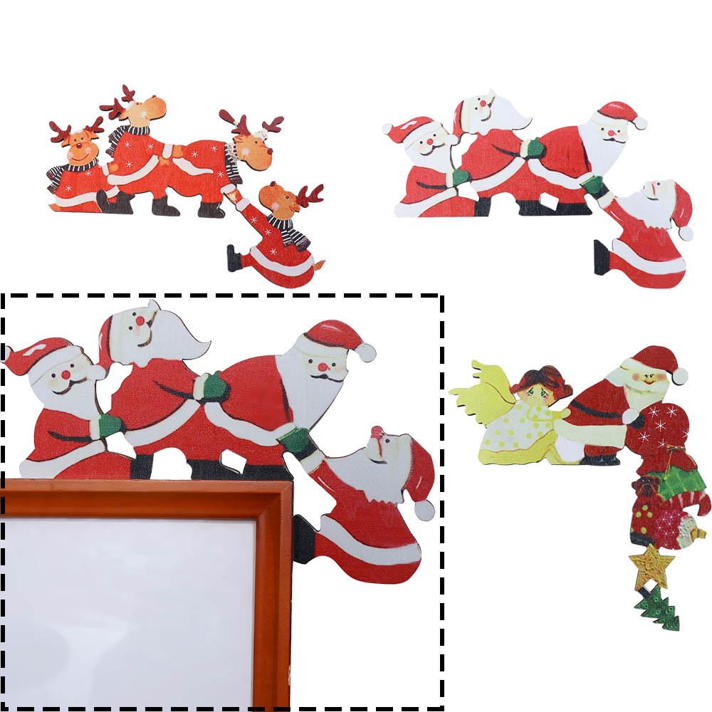 Elk Santa Claus Xmas  Navidad Door Frame Decoration Home Decor Door Trim Christmas  Ornaments
