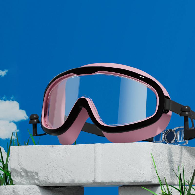Popular Online Waterproof And Anti Fog Large Frame Professional Diving Goggles, Adult Swimming Goggles