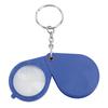 Magnifier Keychain 10X Magnification Foldable Portable Mini Magnifying Glass with Key Ring for Outdoor Reading Blue