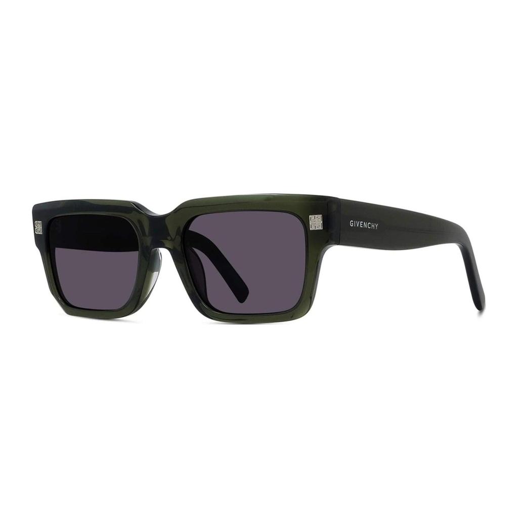 Givenchy Occhiali da sole quadrati con decorazione gamba a specchio Occhiali da sole da uomo Verdi GV40039U5396A