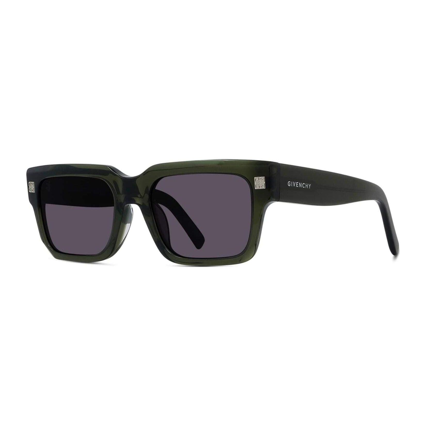 Givenchy Square Sunglasses With Mirror Leg Decoration Men sunglasses Green GV40039U5396A 53,Green
