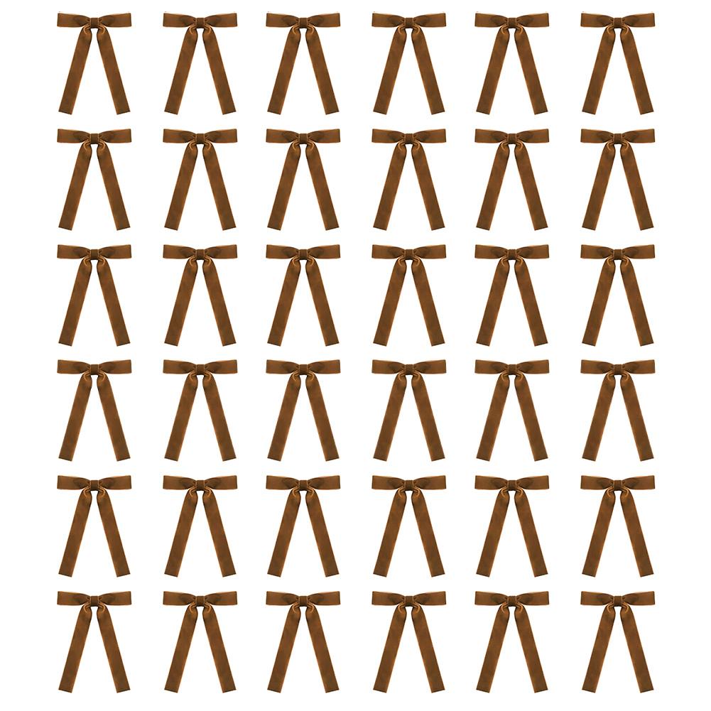 Christmas Tree Accents Velvet Ribbon Bows Elegant Christmas Ornaments Christmas Decoration Pre-tied Decorations