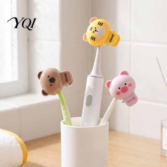 Bathroom Countertop Decoration Cute Animal Toothbrush Protective Cover, Dust-proof Breathable Case, Travel Case Lightweight Portable Accessories