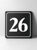 Metal House Number Sign, Black White Contrast, Outdoor Wall Decor for Home Street