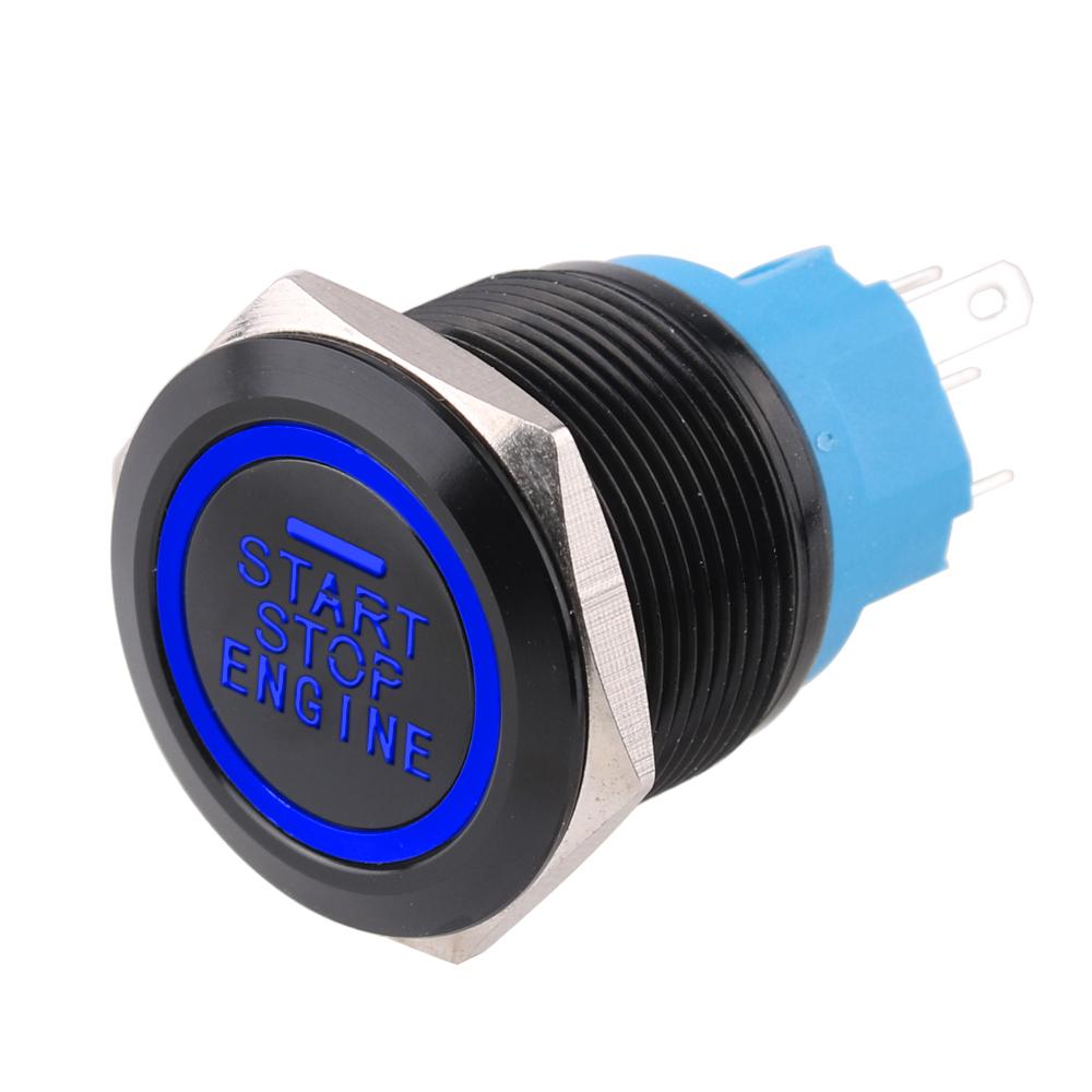 19/22mm Metal Push Button Switches reset Momentary Nickel-Plated Brass Oxidized Aluminum Enginee Stop start for Car Machine 3