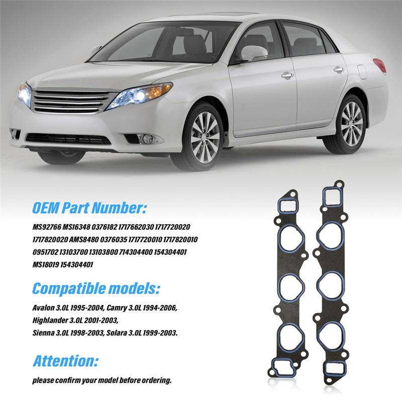 Powerful For Toyota Camry Highlander Avalon Sienna For Lexus ES300 RX300 MS92766 MS16348 Lower Upper Intake Manifold Gasket Set