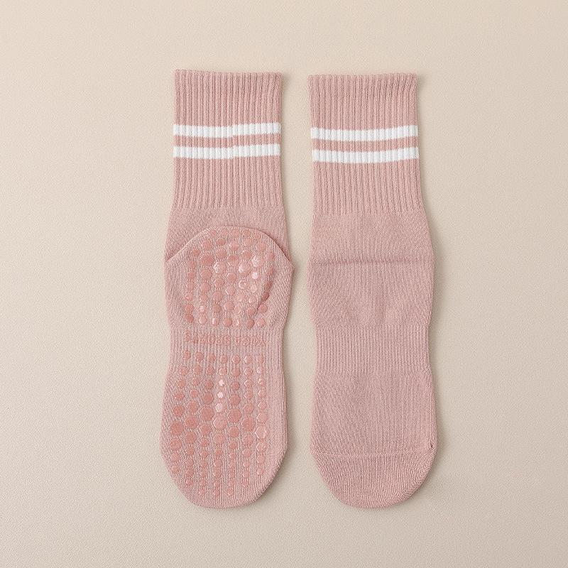Women's Autumn and Winter Fitness Yoga Sports Non Slip Floor High Socks