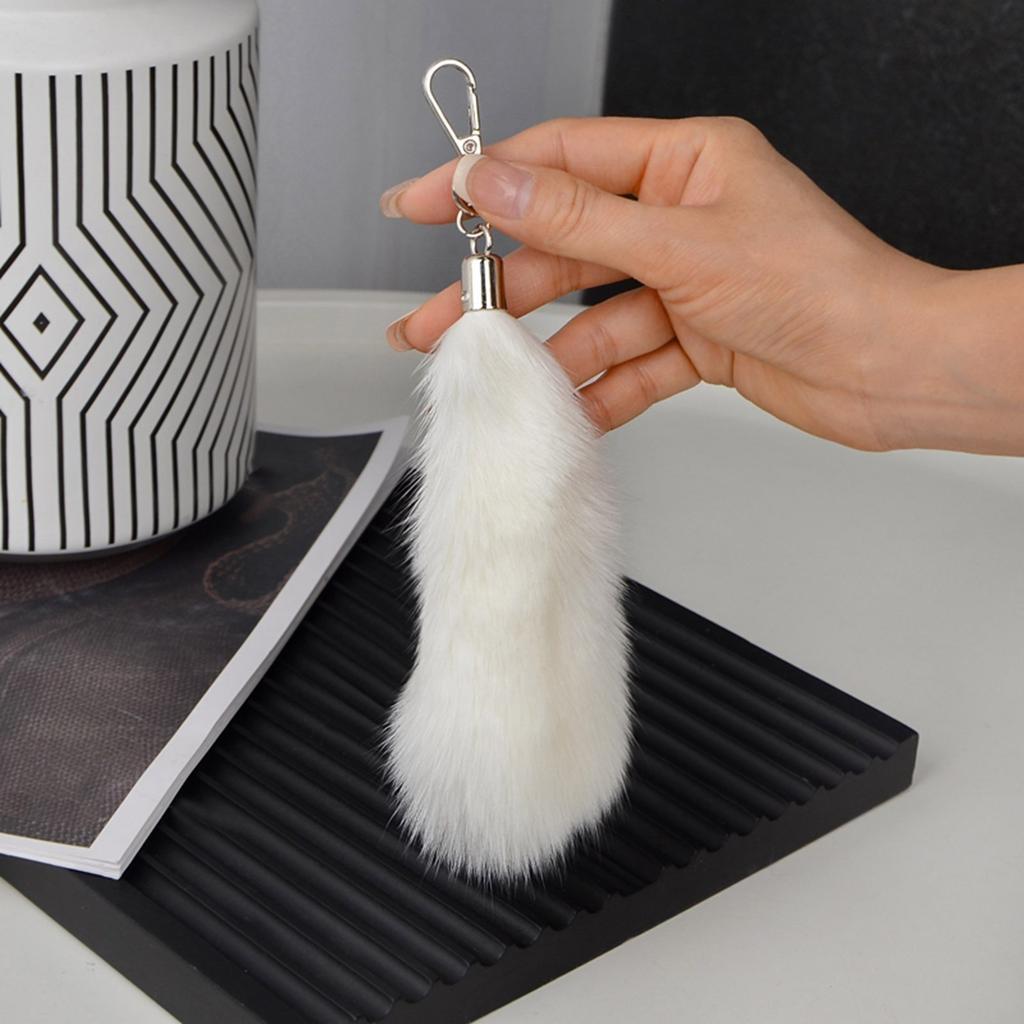 Tail Keychain Cosplay Toy Bag Pendant Fox Tail Shape Fashion Key Adornment Key Jewelry Suitable for Any Occasion