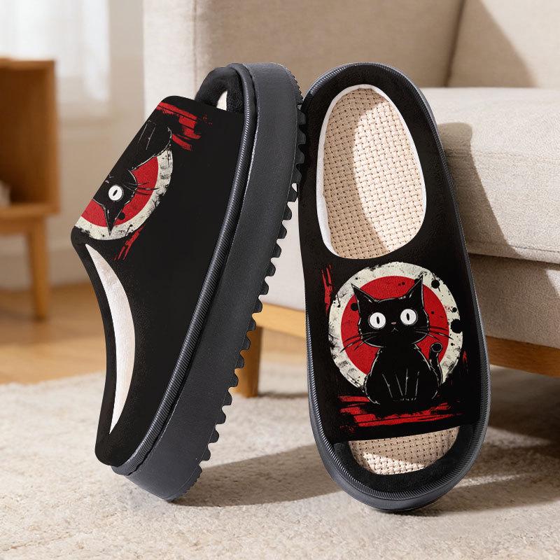 Unisex Animal Linen Cotton Slippers - Spring, Summer, Autumn Collection Size 44-45
