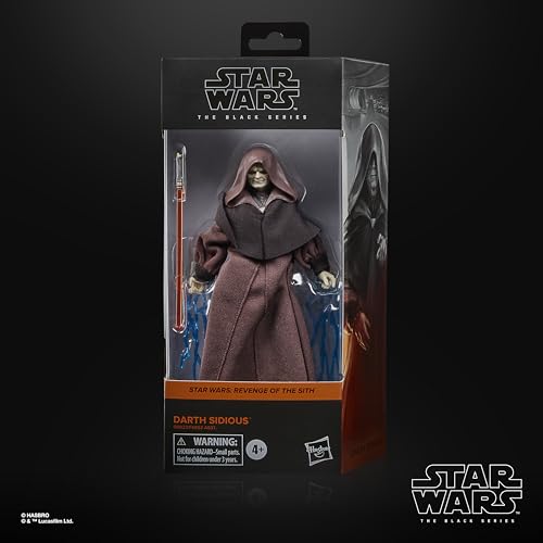 Hasbro Star Wars Black Series Darth Sidious, Star Wars Episode III: Revenge of the Sith Collectible 6-inch (15cm) Action Figure G0023, Authentic
