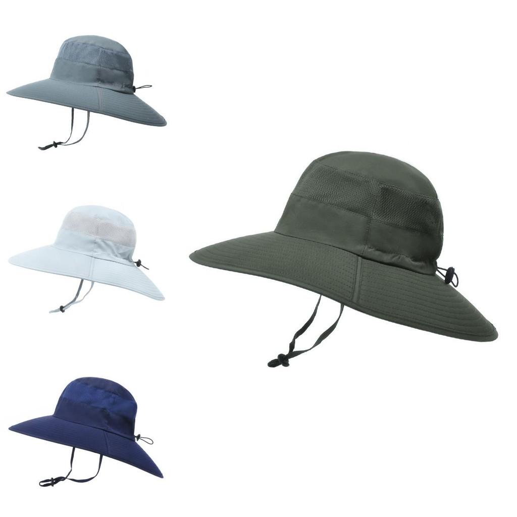Summer Outdoor Wide Brim Fisherman Hat With Sun Protection For Men Women