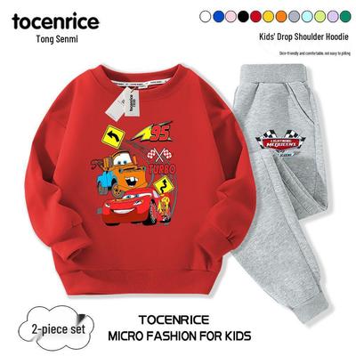 2024 Lightning McQueen Jungen Herbst Hoodie Set – Coole & Stilvolle Kinderkleidung für Frühling & Herbst