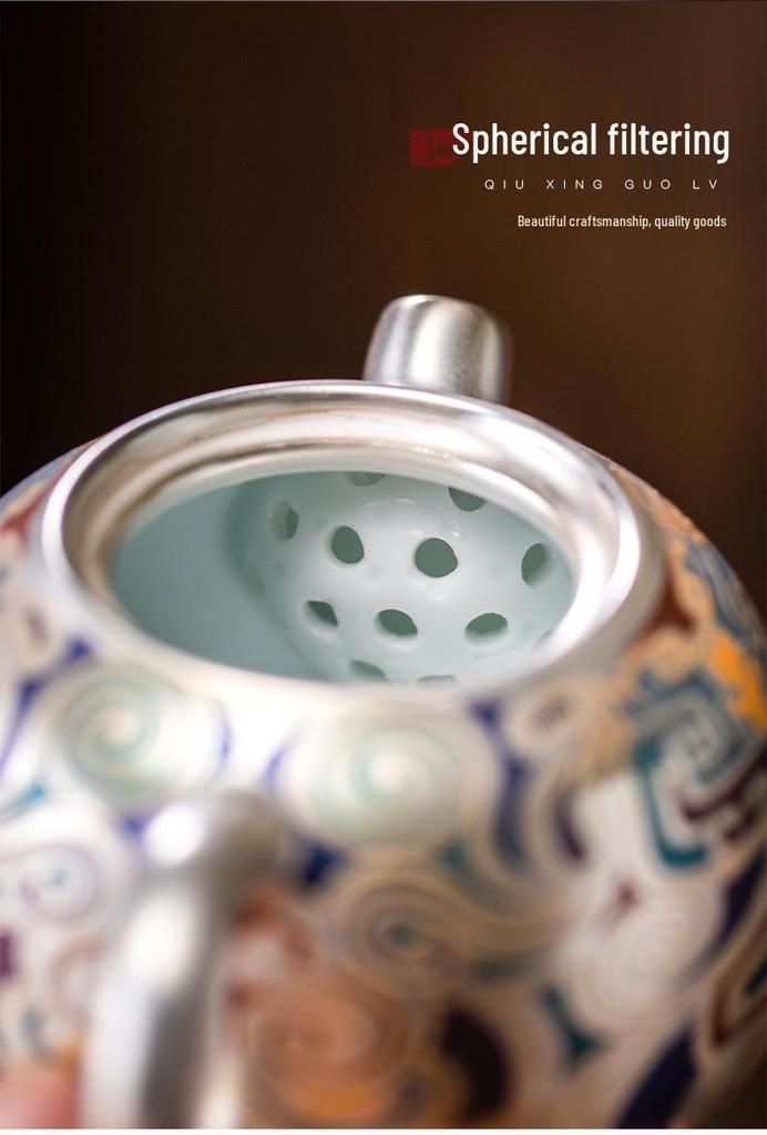 Dunhuang Gilded Silver Tea Set: Perfect Gift for Elders, Teachers, Corporate Events, or International Souvenirs.