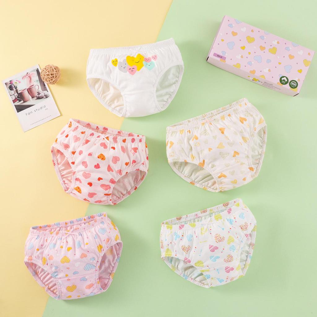 All-Cotton A-Grade Girls' Briefs: No-Wedgie Underwear for Small to Medium Children and Babies