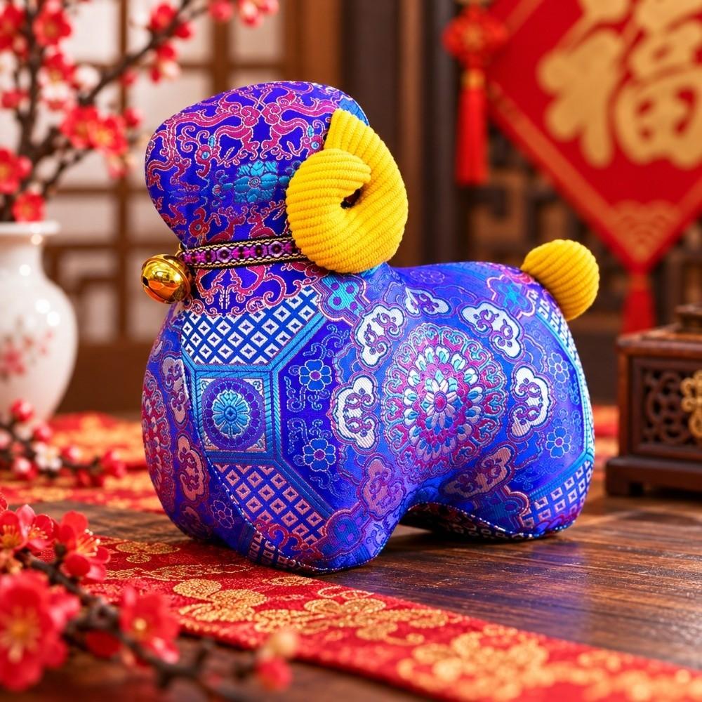 Year of The Sheep Chinese Zodiac Sheep Toy Soft Fluffy Animal Mascot Chinese New Year Gift