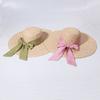European and American fashion women's summer straw hat raffia eaves beach vacation sun hat elegant bow sun hat