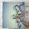 Oktopus Meere Duschvorhänge Badvorhang 180*180cm Wasserdicht Badezimmer Heimdeko Waschbarer Stoff Badezimmersichtschutz Mit 12 Haken