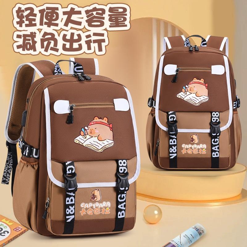 Backpack for primary school students Large capacity multi-layer multi-functional schoolbag Cartoon junior high school students