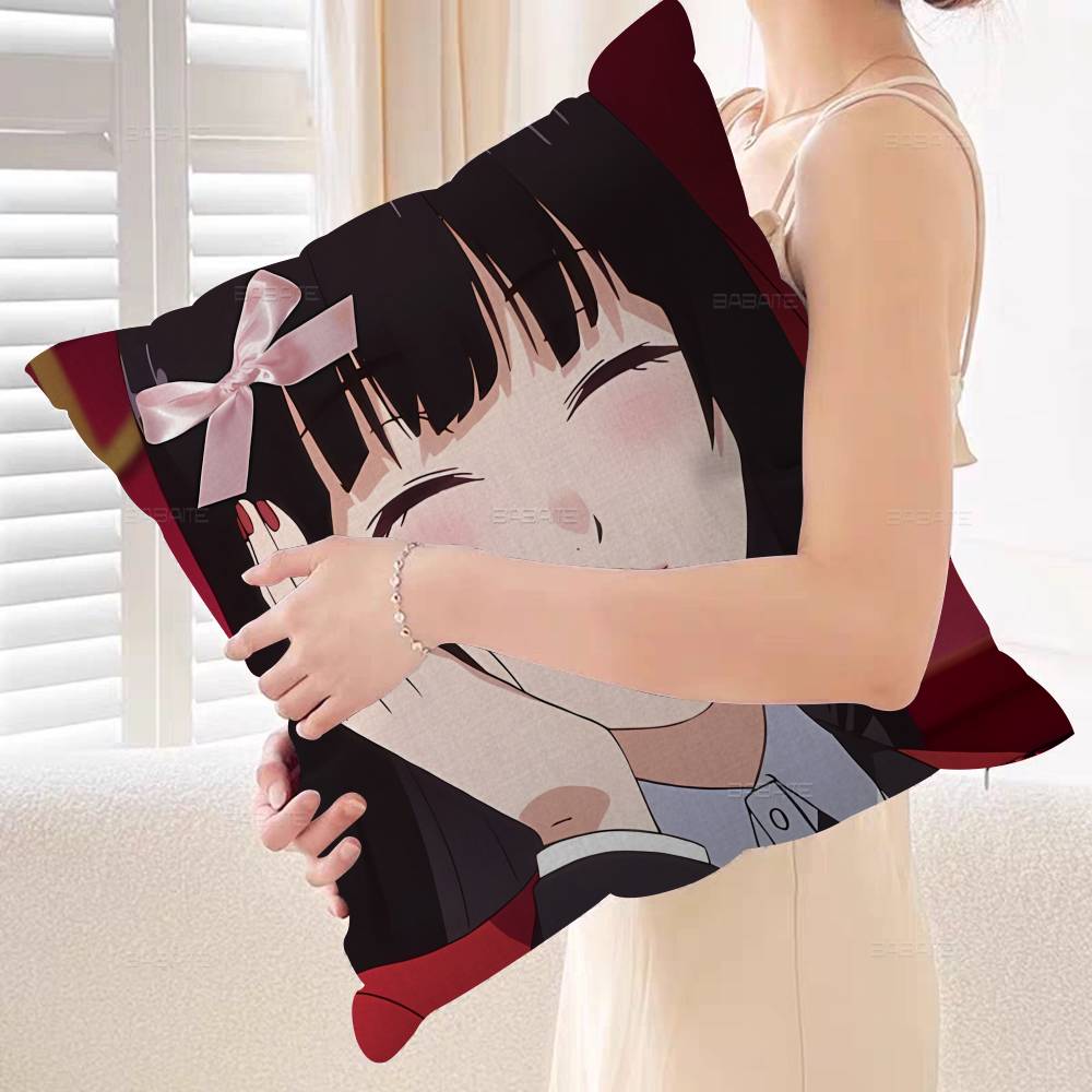 Anime Kakegurui Pillow Cover Sofa Cushion Cover Home Room Decoration Children Gift