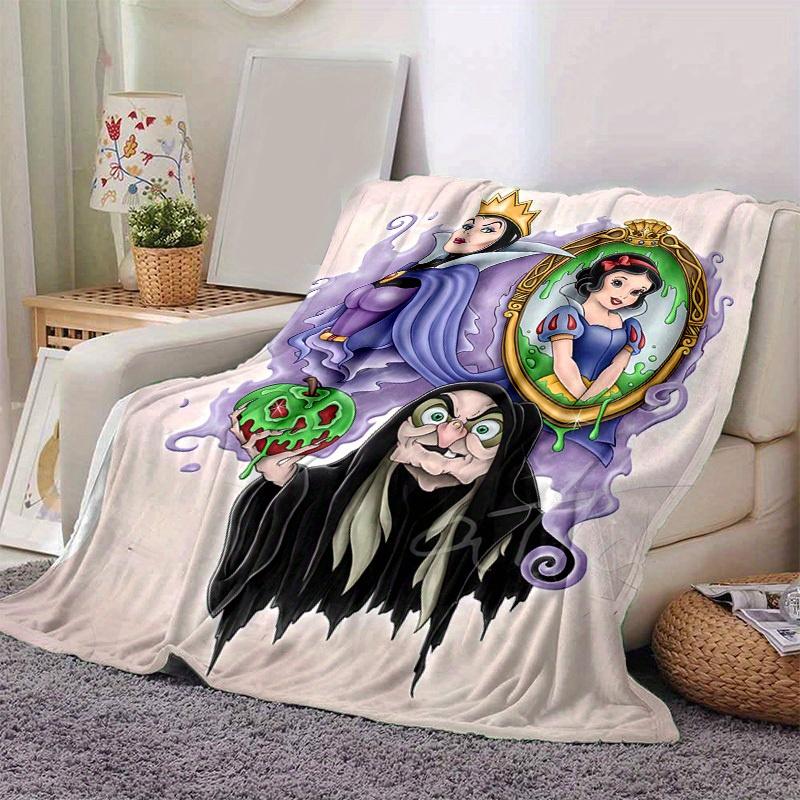 1pc, Enchanted Home Decor: Magical Fairy Tale Characters on Cozy Flannel Blankets Gift for Bedroom, Living Room, Travel, Camping, Car