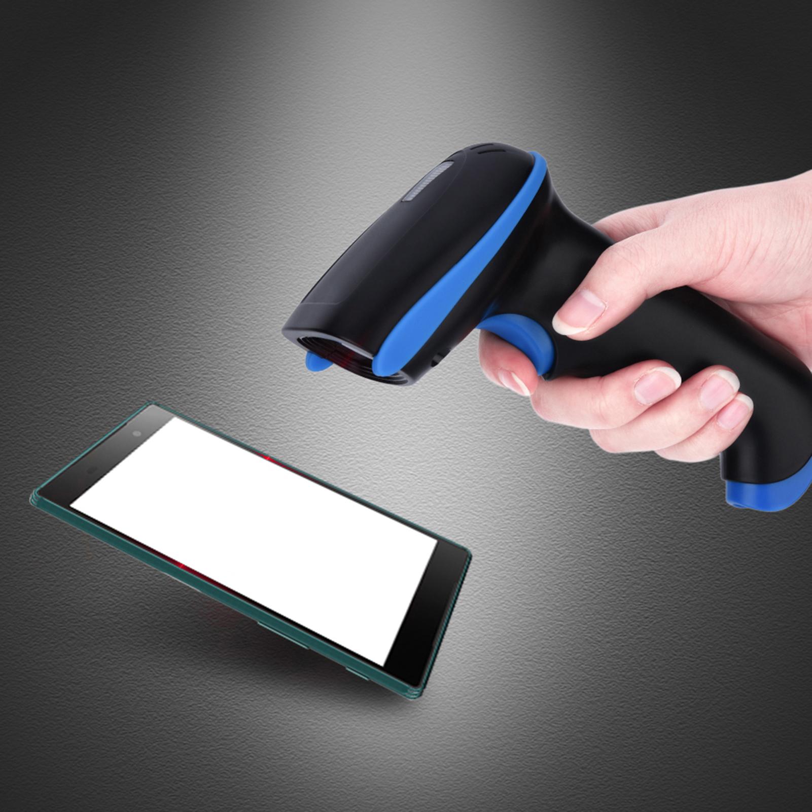 

Wireless Bluetooth Barcode Bar Code Scanner Reader for iOS Android Windows Blue синий