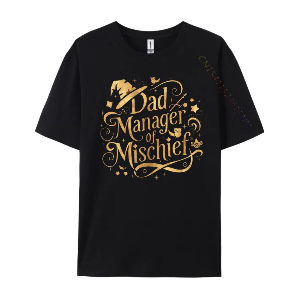 Funny Men Magical Dad Manager Of Mischief 3d Printed T Shirts Graphic Short Sleeve Printed Harajuku Brand Clothing