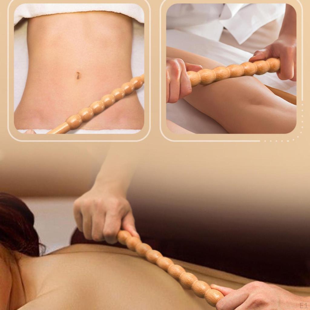 Massage Rod Massager Tool Manual Wood Lightweight Handheld Therapy Stick Scraping for Legs Full
