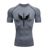 Sword with Wings  Men's Sports T-shirt Training Fitness Compression Workout T-Shirt Short Sleeve Rashguard for Men