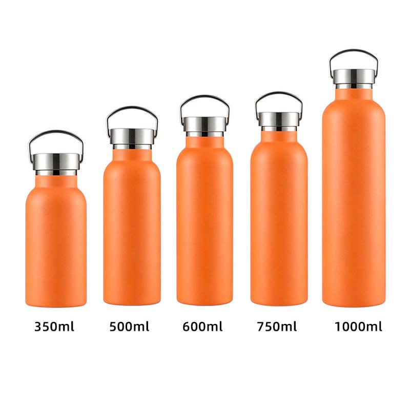 Wide-Mouth Stainless Steel Sports Water Bottle with Handle - Large Capacity, Portable, Customizable 350ml