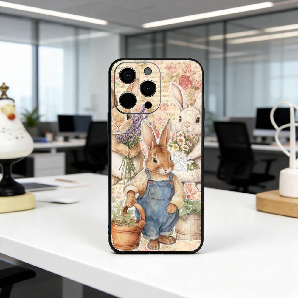 Cute R-Rabbit P-Peter-RP Phone Case Silicone Soft For IPhone 17 16 15 14 13 12 11 X XR Plus Pro Max Plus