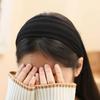 Handmade Headband Daily Headband Angel Scrunchie Basic Ribbed Black