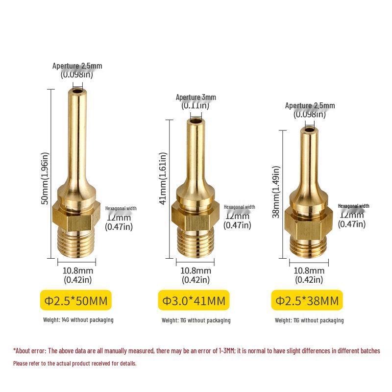 Extended Small Hole Nozzle for Hot Melt Glue Gun