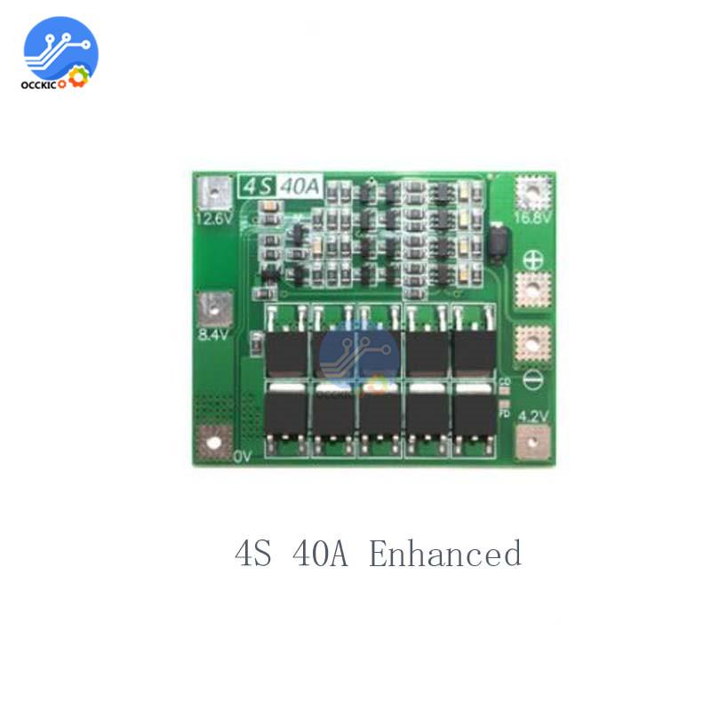 BMS 3S 4S 40A 60A Li-ion Lithium Battery Charger Protection Board 18650 For Drill Motor 11.1V 12.6V/14.8V 16.8V Enhance Balance