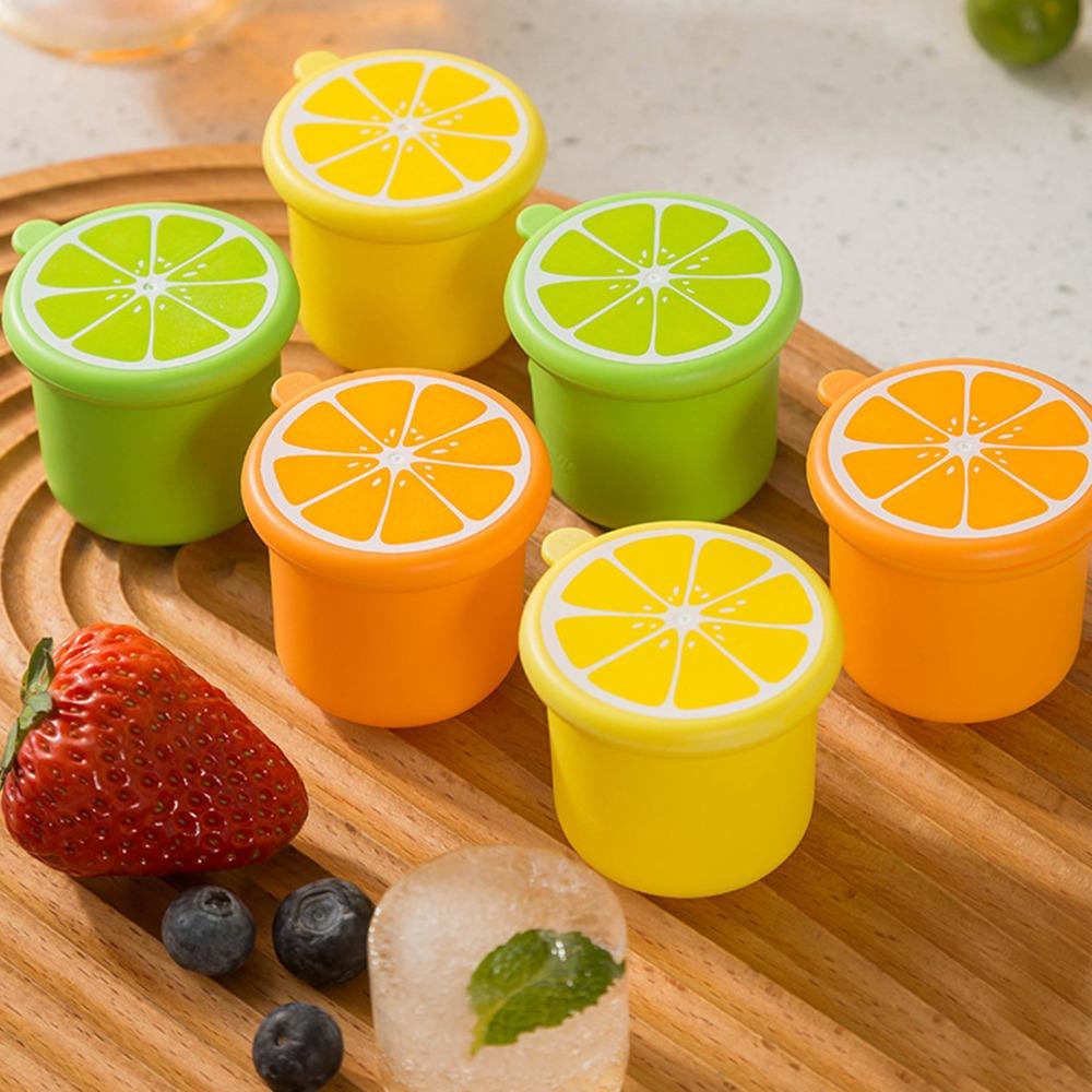 6pcs With Lid Ice Cube Mould Ice Cube Maker Convenient Cylindrical Ice Maker Home