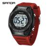 Sanda Men's Digital Watch: 7 Alarms, Luminous, Multi-Function, Waterproof, Dual Time Zones.