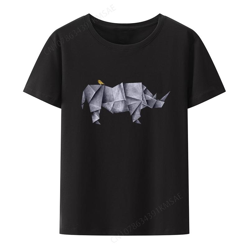 Rhinogami Graphic Tshirt Funny Printed Tee Anime Shirt Roupas Masculinas Tops Cool Novelty Humo