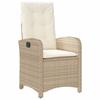 Vidaxl 5-Cz. Garden Furniture Set With Cushions, Beige, Poly Rattan