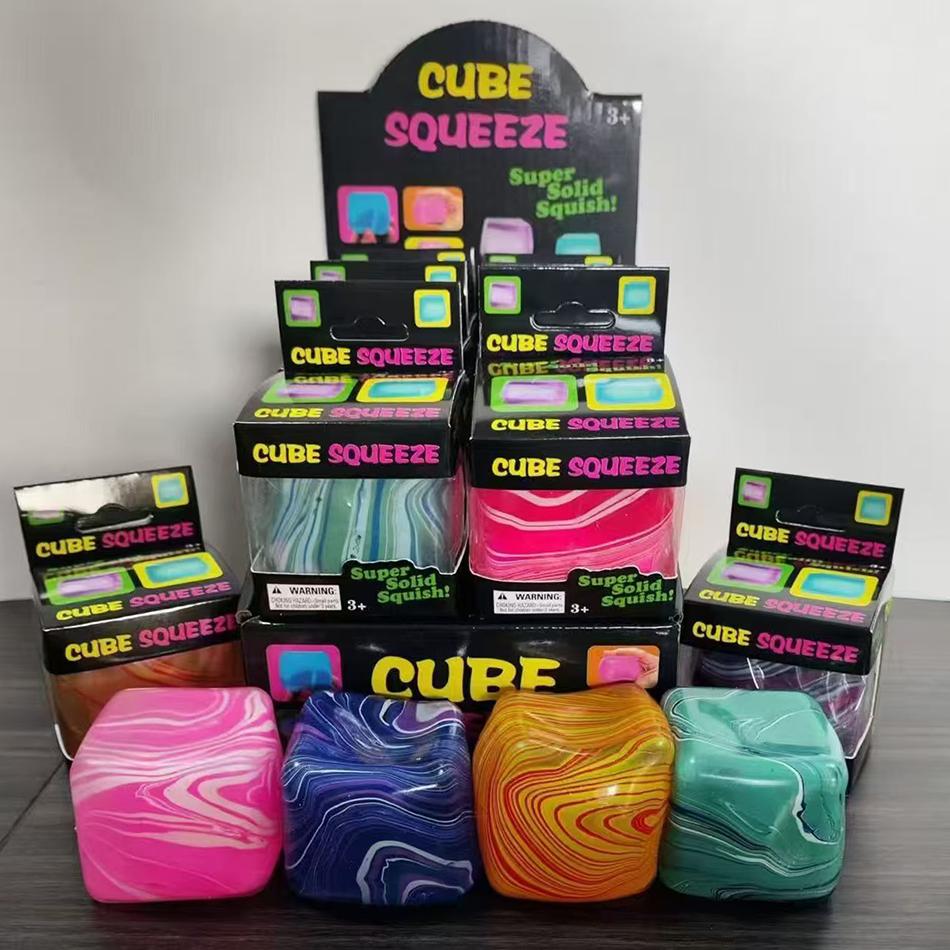 Stress Cube Squishy Fidget Toys For Relaxation High Density Gel Filled Fidgets For Classroom Sensory Calming Toys For Kids Adult