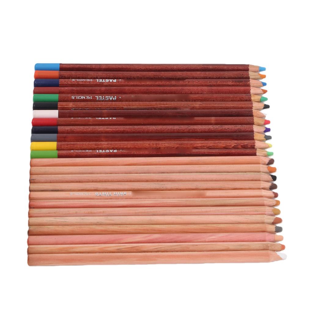 Soft Pastel Pencils 24 Colors Vibrant Drawing Pencil Set Professional Grade Pastels Art Supplies for Sketching Coloring