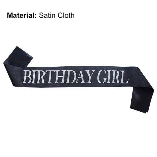 Geburtstag Mädchen Brief gedruckt Schärpe Schultergurt Gürtel Party dekorative Gefälligkeiten