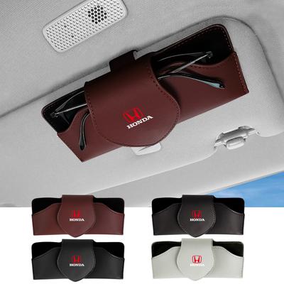 VFHJQ1 Sun Visor Sunglasses Storage Box Car Interior Accessories For Fit Civic CRV Hrv Jazz CITY Accord CR-Z VTEC Vezel