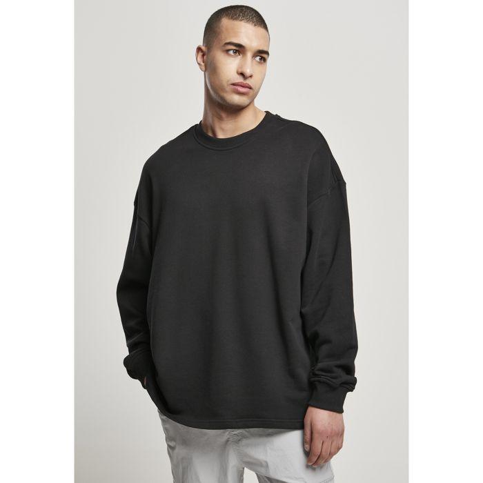 Sweatshirt - Urban Classics - Col Rond - Coton Biologique - Oversize - Noir