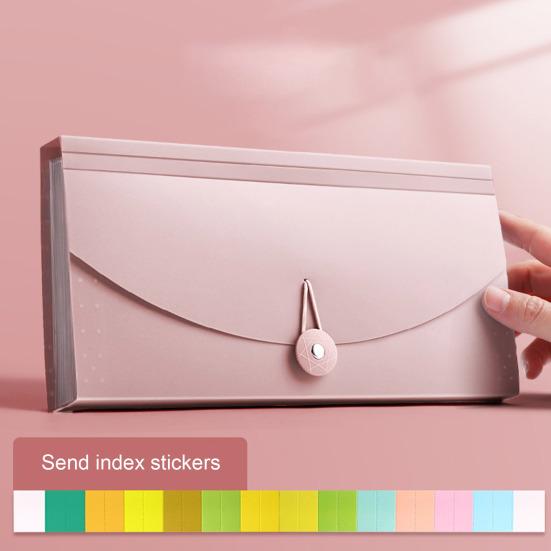 Quittungsorganizer Wasserdicht Kassenbeleg Halter Erweiterbare Aktenmappe Knopfdesign Große Kapazität Geschäftsgutscheine Aufbewahrungstasche