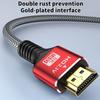 HDTV 2.1 Cable 8K60Hz Braided Nylon Cord Supports 48Gbps Bandwidth For 4K120Hz 2K240Hz With Gold Plated Connectors