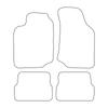 [Blm]Vw009 Red - Set Of Velour Floor Mats To Fit Volkswagen Golf Iii 1991-1999 - Red Trim