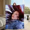 Singer R-Rose Gray Louder Please Blanket Flannel Warm Comfort Soft Plush Blanket For Picnic Beds Sofas Homes And Bedrooms